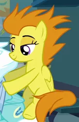 Size: 354x542 | Tagged: safe, derpibooru import, screencap, blaze, fleetfoot, pegasus, pony, newbie dash, female, mare, massage, not spitfire, solo focus