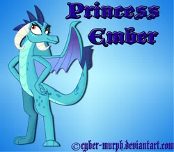 Size: 2096x1824 | Tagged: artist:cyber-murph, cute, derpibooru import, dragon, gauntlet of fire, princess ember, safe, signature, solo