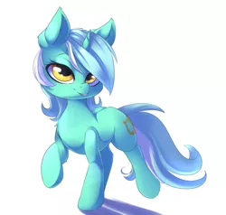 Size: 1600x1520 | Tagged: safe, artist:sourspot, derpibooru import, lyra heartstrings, pony, unicorn, chest fluff, cute, female, lyrabetes, mare, raised hoof, simple background, solo, white background