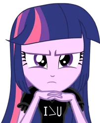 Size: 359x444 | Tagged: safe, artist:digiradiance, derpibooru import, twilight sparkle, equestria girls, clothes, damien sandow, simple background, solo, t-shirt, transparent background, wrestling, wwe