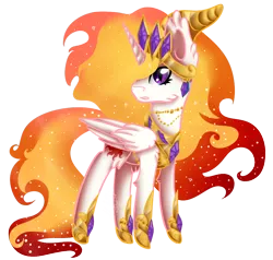 Size: 800x760 | Tagged: safe, artist:midfire, derpibooru import, nightmare star, princess celestia, pony, female, mare, simple background, solo, transparent background, vector