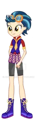 Size: 400x1354 | Tagged: safe, artist:airiana45, derpibooru import, indigo zap, equestria girls, friendship games, alternate universe, simple background, solo, transparent background, watermark