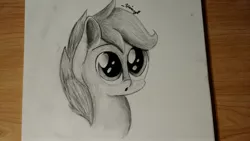 Size: 4160x2340 | Tagged: absurd resolution, artist:_vinyl, black and white, bnw, derpibooru import, grayscale, monochrome, pencil, safe, scootaloo, sketch, solo