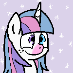 Size: 150x150 | Tagged: safe, artist:sojek, derpibooru import, oc, oc:winter eclipse, unofficial characters only, pony, unicorn, bust, commission, explicit source, female, mare, pixel art, portrait