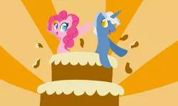 Size: 5000x3000 | Tagged: absurd resolution, artist:maddaimond255, cake, derpibooru import, female, food, male, pinkie pie, pokeypie, pokey pierce, pop out cake, safe, shipping, straight