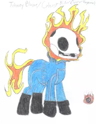 Size: 3060x3960 | Tagged: artist:aridne, derpibooru import, ghost rider, marvel, marvel comics, ponified, safe, solo