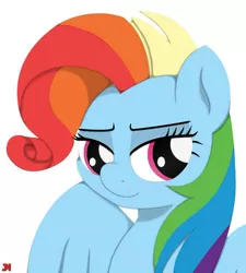 Size: 720x801 | Tagged: safe, artist:ljdamz1119, derpibooru import, rainbow dash, newbie dash, mane swap, rainbow fash, solo