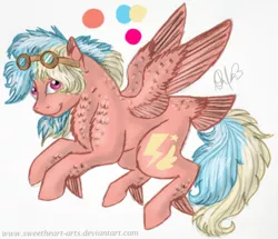 Size: 1280x1099 | Tagged: artist:sweetheart-arts, derpibooru import, oc, oc:speedy, reference sheet, safe, solo, tail feathers, unofficial characters only
