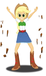 Size: 1942x3174 | Tagged: safe, artist:deannaphantom13, derpibooru import, applejack, equestria girls, avatar the last airbender, crossover, earthbending, simple background, solo, transparent background