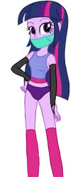 Size: 531x1177 | Tagged: safe, artist:deannaphantom13, derpibooru import, twilight sparkle, equestria girls, bikini bottom, clothes, medical doctor, simple background, solo, tankini, tanktop, transparent background