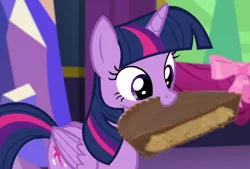 Size: 1248x843 | Tagged: safe, derpibooru import, edit, edited screencap, screencap, twilight sparkle, twilight sparkle (alicorn), alicorn, pony, no second prances, chocolate, cute, female, food, mare, nom, peanut butter, reese's peanut butter cups