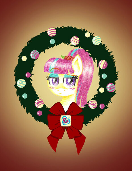 Size: 786x1017 | Tagged: safe, artist:flutterluv, derpibooru import, sour sweet, ponified, equestria girls, friendship games, christmas, equestria girls ponified, solo