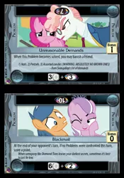 Size: 500x716 | Tagged: ccg, crusaders of the lost mark, derpibooru import, diamond tiara, enterplay, first base, marks in time, merchandise, pinkie pie, safe, svengallop, the mane attraction