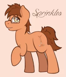 Size: 573x670 | Tagged: safe, artist:ratofdrawn, derpibooru import, oc, unofficial characters only, earth pony, pony, glasses, simple background