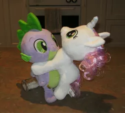 Size: 1986x1800 | Tagged: safe, artist:cheerbearsfan, derpibooru import, spike, sweetie belle, female, irl, male, photo, plushie, shipping, spikebelle, straight