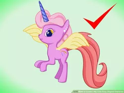 Size: 900x675 | Tagged: safe, derpibooru import, oc, oc:wanda, unofficial characters only, alicorn, pony, alicorn oc, solo, wikihow