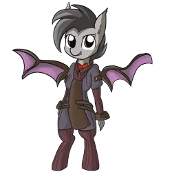 Size: 1280x1280 | Tagged: safe, artist:tjpones, derpibooru import, oc, unofficial characters only, anthro, bat pony, unguligrade anthro, simple background, solo, transparent background