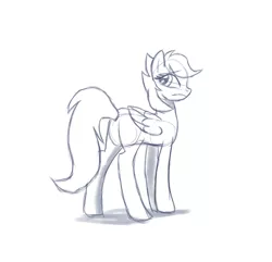 Size: 704x678 | Tagged: artist:pentrig, derpibooru import, monochrome, plot, safe, scootaloo, sketch, solo