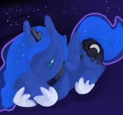 Size: 972x904 | Tagged: safe, artist:tempusfidgets, deleted from derpibooru, derpibooru import, princess luna, angry, contemplative, moonbutt, solo, stars