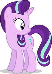Size: 6000x8591 | Tagged: absurd resolution, artist:luckreza8, derpibooru import, inkscape, looking back, no second prances, safe, simple background, solo, starlight glimmer, .svg available, transparent background, vector