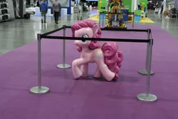 Size: 800x533 | Tagged: barrier, bumblebee, derpibooru import, freetheponk2016, irl, life size, photo, pinkie pie, safe, statue