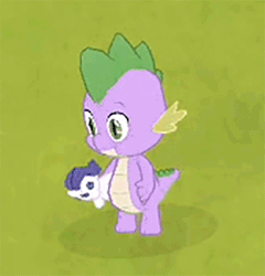 Size: 400x417 | Tagged: safe, derpibooru import, screencap, rarity, spike, animated, crush plush, cute, daaaaaaaaaaaw, female, game, gameloft, gameloft is trying to murder us, gameloft shenanigans, hnnng, implied shipping, implied sparity, implied straight, male, rarity plushie, spikabetes, straight, weapons-grade cute