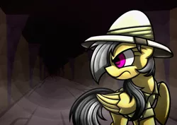 Size: 1754x1240 | Tagged: ancient ruins, artist:rambopvp, daring do, derpibooru import, raised hoof, ruins, safe, solo