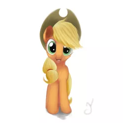 Size: 1500x1500 | Tagged: applejack, artist:tres-apples, derpibooru import, happy, looking at you, safe, smiling, solo