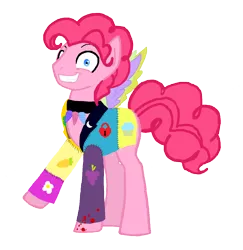 Size: 1202x1237 | Tagged: artist:jaquelindreamz, bubble berry, cutie mark dress, derpibooru import, fanfic:cupcakes, pinkie pie, rule 63, safe, simple background, solo, transparent background