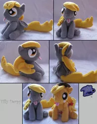 Size: 945x1204 | Tagged: safe, artist:panttahti, artist:setariplush, derpibooru import, applejack, derpy hooves, pony, :p, baby, baby pony, babyjack, filly, foal, irl, photo, plushie, tongue out, younger