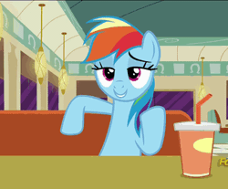 Size: 339x281 | Tagged: animated, derpibooru import, imitation, loop, marshmelodrama, nose in the air, rainbow dash, rainbow dash is best facemaker, rainbowdrama, rainbow fash, safe, screencap, the saddle row review, volumetric mouth