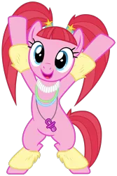 Size: 2000x3000 | Tagged: safe, artist:cheezedoodle96, derpibooru import, pacific glow, pony, the saddle row review, .svg available, bipedal, cute, dancing, female, glowbetes, leg warmers, mare, necklace, pacifier, simple background, solo, svg, transparent background, vector