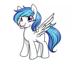 Size: 2500x2100 | Tagged: safe, artist:azure-doodle, derpibooru import, oc, oc:valiance, unofficial characters only, pegasus, pony, simple background, solo, tongue out, white background