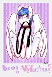 Size: 3375x4950 | Tagged: suggestive, artist:azure-doodle, derpibooru import, oc, oc:valiance, unofficial characters only, pegasus, pony, absurd resolution, collar, leash, pet play, solo