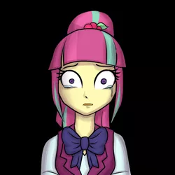 Size: 900x900 | Tagged: safe, artist:kul, derpibooru import, sour sweet, fanfic, equestria girls, bowtie, clothes, crying, crystal prep academy, crystal prep academy uniform, crystal prep shadowbolts, fanfic art, sad, school uniform, shocked, solo, vest