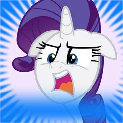 Size: 1024x1024 | Tagged: derpibooru, derpibooru import, floppy ears, glare, meta, no spoilers, official spoiler image, open mouth, rarity, safe, solo, spoilered image joke, svg, .svg available, the saddle row review, vector