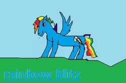 Size: 866x576 | Tagged: safe, artist:cynder45667, derpibooru import, rainbow dash, 1000 hours in ms paint, ms paint, rainbow blitz, rule 63, solo, stylistic suck