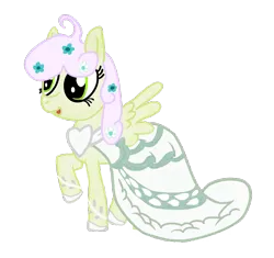 Size: 1137x1068 | Tagged: safe, artist:doctor schlong, derpibooru import, oc, oc:dinky twink, unofficial characters only, pegasus, pony, 4chan, clothes, crossdressing, dress, femboy, flower, flower in hair, male, simple background, solo, stallion, transparent background, trap, wedding dress