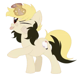 Size: 983x957 | Tagged: safe, artist:pepooni, derpibooru import, oc, oc:ida bright, unofficial characters only, pony, unicorn, bandaid, magic, solo