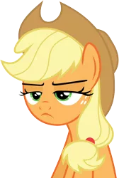 Size: 3000x4461 | Tagged: safe, artist:mewtwo-ex, derpibooru import, applejack, earth pony, pony, the saddle row review, absurd resolution, cowboy hat, female, hat, mare, simple background, solo, stetson, transparent background, unamused, vector