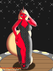 Size: 600x800 | Tagged: animated, anthro, anthro oc, artist:dekomaru, breasts, clothes, derpibooru import, dress, female, frame by frame, oc, oc:scarlet rose, solo, solo female, suggestive, unmoving plaid, unofficial characters only