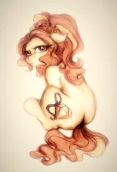 Size: 408x600 | Tagged: safe, artist:buttersprinkle, derpibooru import, adagio dazzle, ponified, equestria girls, equestria girls ponified, grumpy, plot, solo, traditional art