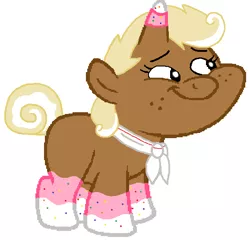 Size: 579x556 | Tagged: safe, derpibooru import, oc, oc:cinnamon sprinkles, unofficial characters only, blank flank, offspring, parent:donut joe, solo
