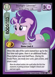 Size: 358x500 | Tagged: safe, derpibooru import, starlight glimmer, card, ccg, enterplay, floppy ears, merchandise, trading card