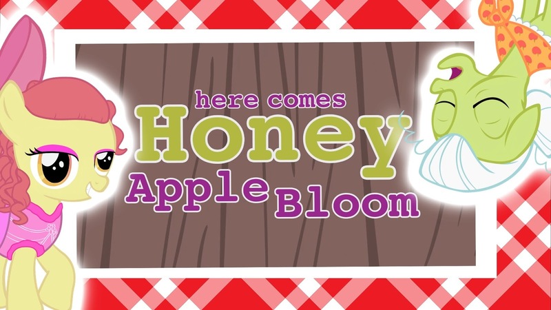 Size: 1600x900 | Tagged: apple bloom, artist:toucanldm, derpibooru import, granny smith, here comes honey boo boo, logo, logo parody, makeup, parody, safe, sleeping, youtube link
