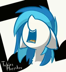 Size: 2000x2160 | Tagged: safe, artist:fakskis, derpibooru import, vinyl scratch, chest fluff, ear fluff, floppy ears, open mouth, solo, teeth