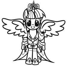 Size: 700x784 | Tagged: safe, derpibooru import, official, twilight sparkle, twilight sparkle (alicorn), alicorn, pony, clothes, coloring page, coronation, coronation dress, dress, female, lineart, mare, solo