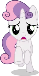 Size: 2842x5470 | Tagged: artist:caliazian, derpibooru import, looking at you, one bad apple, open mouth, running, safe, simple background, solo, sweetie belle, transparent background, vector