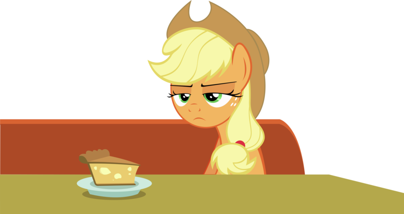 Size: 4100x2169 | Tagged: absurd resolution, applejack, artist:bluetech, derpibooru import, food, inkscape, pie, safe, simple background, solo, .svg available, the saddle row review, transparent background, unamused, vector