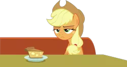 Size: 4100x2169 | Tagged: absurd resolution, applejack, artist:bluetech, derpibooru import, food, inkscape, pie, safe, simple background, solo, .svg available, the saddle row review, transparent background, unamused, vector